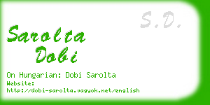 sarolta dobi business card